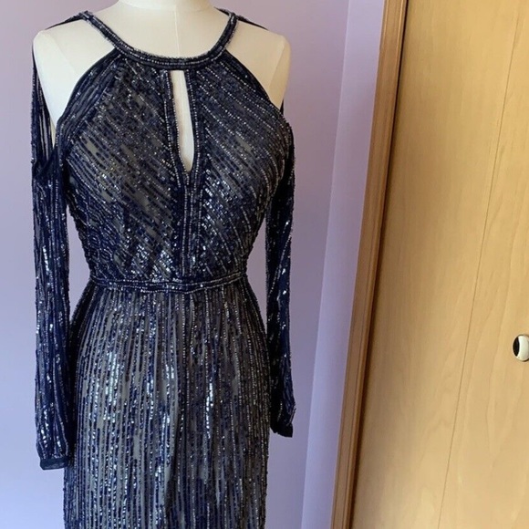 PARKER BLACK SEQUIN DRESS - Picture 2 of 14